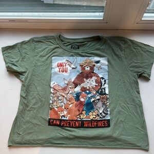 “Only You Can Prevent Wildfires” Green Graphic T-Shirt